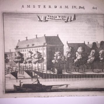 [Antique print, etching] Waale Wees en Oude Vrouwen Huys (Oude vrouwen huis in Amsterdam), published ca. 1726.