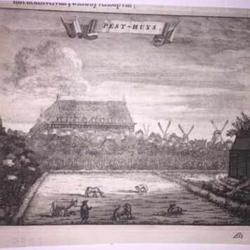 [Antique print, etching] Pest-Huys (Het Pesthuis in Amsterdam), published ca. 1726.