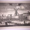 [Antique print, etching] Zaagh-Molen Poort (Zaagmolen poort in Amsterdam), published ca. 1726.