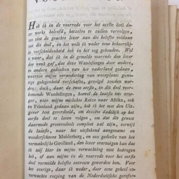 Wandelingen en kleine reizen door sommige gedeelten van het vaderland. 2 delen. Amsterdam: Saakes, 1808-1809, 4+318+4+357 pp. Content in part I: Schiermonnikoog, Dockum, Leeuwarden, Friesland en Groningen. Part II: Frische Zevenwouden en Drenthe, Muiderberg en Gooiland.