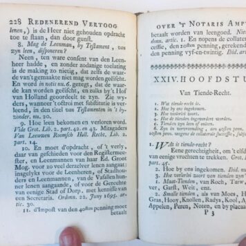 Redenerend vertoog over 't notaris ampt, behelzende eene duidelyke en nette verklaring van deszelfs gronden omtrent veelerleye gevallen in de practyk, alles volgens placaten en costumen dezer landen, 2 parts, second edition, Amsterdam, Ratelband 1736.
