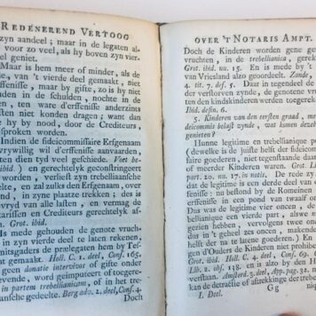 Redenerend vertoog over 't notaris ampt, behelzende eene duidelyke en nette verklaring van deszelfs gronden omtrent veelerleye gevallen in de practyk, alles volgens placaten en costumen dezer landen, 2 parts, second edition, Amsterdam, Ratelband 1736.