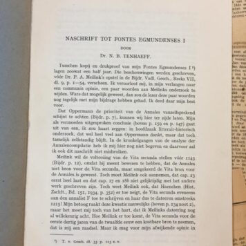 EGMOND, ABDIJ--- Serie krantenknipsels over de geschiedenis van de Abdij van Egmond, Vaderland 1936.
